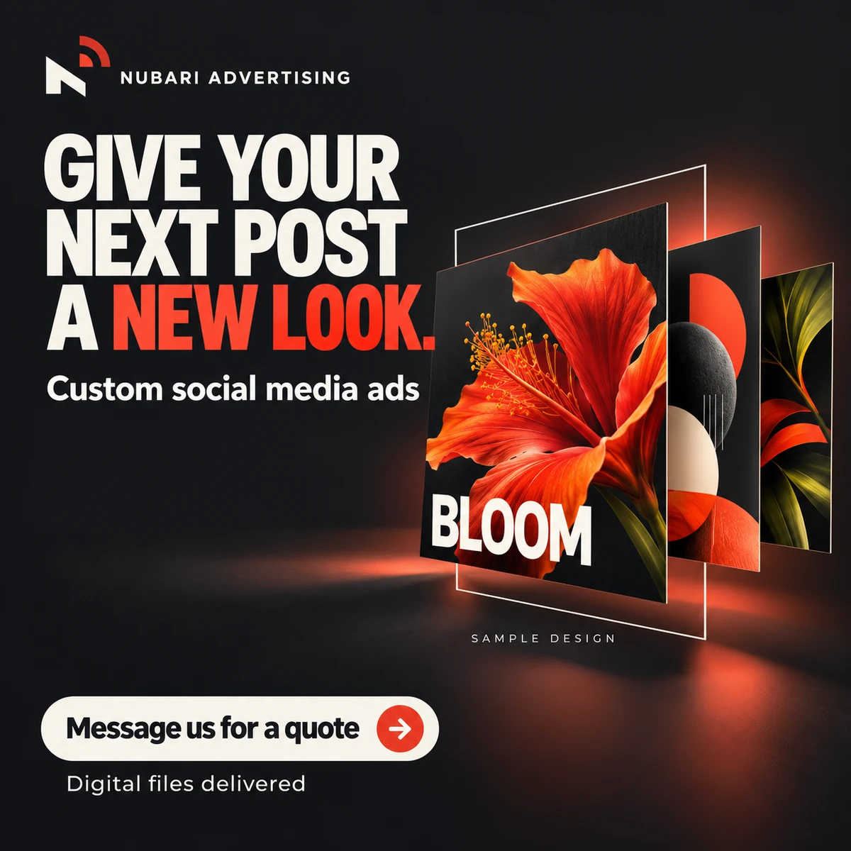 Nubari social graphics promotional design